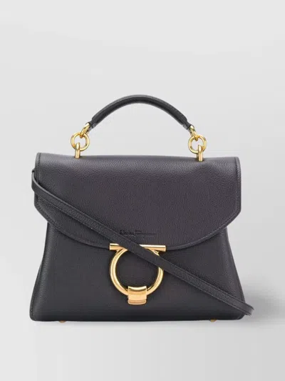 Ferragamo Handle Strap Crossbody Hardware In Blue