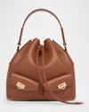 Ferragamo Women Brown Crossbody Bag With Adjustable And Removable Shoulder Strap And One Top Flat Ha In Brown