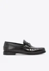 Ferragamo Harry F-buckle Leather Loafers In Black
