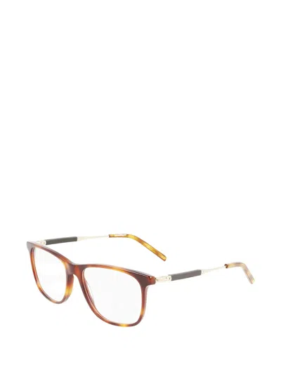 Ferragamo Havana Square-frame Glasses In Multi