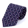 Ferragamo Heart Print Silk Tie In Blue