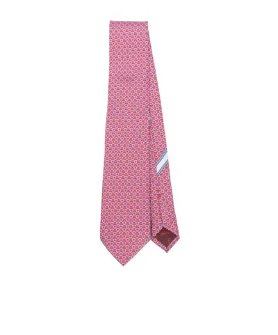 Ferragamo Hearts Print Silk Tie