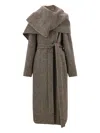 Ferragamo Oversize Asymmetrical Coat In Brown