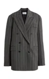 Ferragamo Herringbone Wool Blazer In Stripe