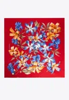 Ferragamo Hibiscus Print Silk Foulard In Multicolor