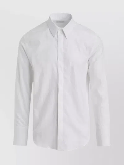 Ferragamo High Cuffs Cotton Poplin Shirt In 016