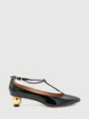 Ferragamo Pointed Toe Pumps With Spherical Heel Design In Multi