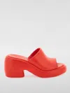 Ferragamo Platform Slide Sandal In 红色