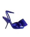 Ferragamo Helena Bow Ankle-strap Sandals In Blue