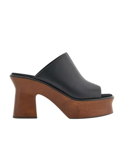 Ferragamo High Heeled Sandals With Thick Heels In Brown
