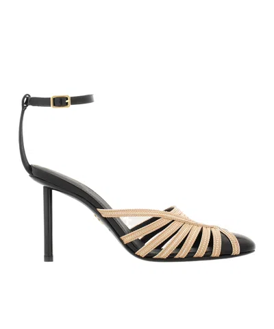 FERRAGAMO HIGH-HEELED SANDALS WITH THIN ANKLE STRAPS
