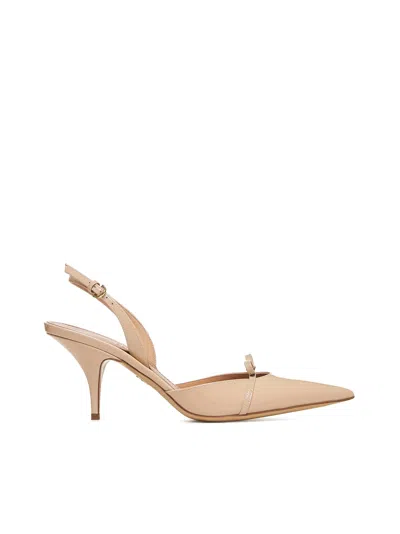 Ferragamo Gylla 70 Patent Leather Slingback Pumps In Beige