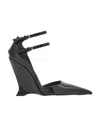 Ferragamo Pumps With Contoured Heel In Black
