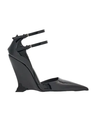 Ferragamo Pumps With Contoured Heel In Black