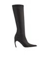 Ferragamo High Nappa Stretch Boot In Black