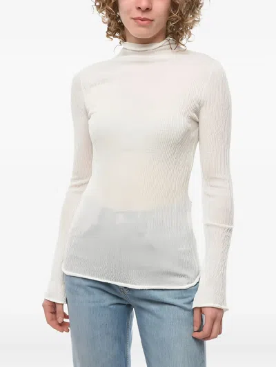 Ferragamo High-neck T-shirt In White