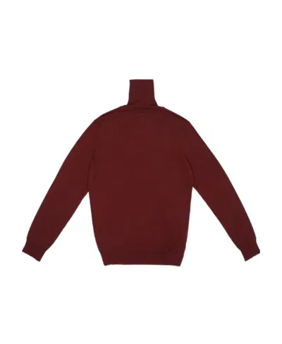 Ferragamo High-necked Sweater In Brown