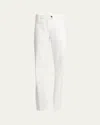 Ferragamo High-rise Midweight Denim Straight-leg Pants In White