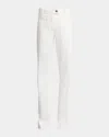 Ferragamo High-rise Midweight Denim Straight-leg Pants In White