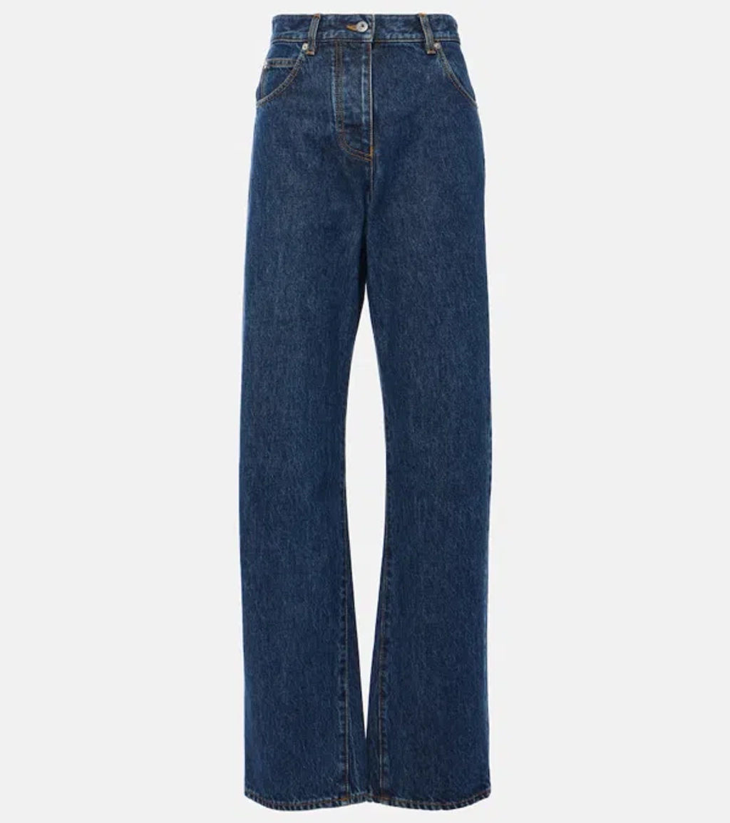 【送料&関税込】Ferragamo Straight Jeans FERRAGAMO Denim Medium Waist Straight Jeans Salvatore Ferragamo