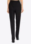 Ferragamo Pleated Casual Pants In Black