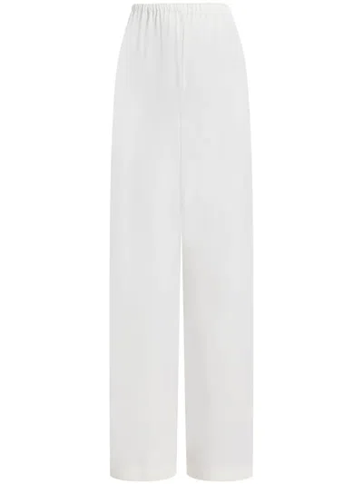 Ferragamo High-waist Straight Trousers In 白色