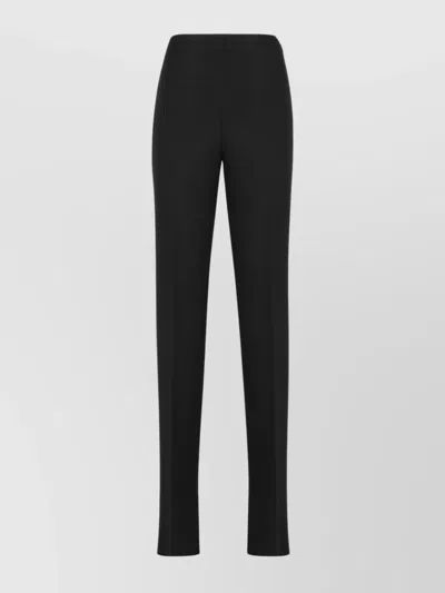Ferragamo High Waist Tailored Trousers With Practical Pockets In Black