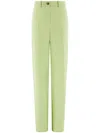 Ferragamo High-waisted Carpenter Trousers In 绿色