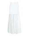 Ferragamo High-waisted Panelled Maxi Skirt In White