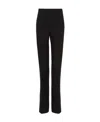 Ferragamo Structured-waist Darted-back Wide-leg High-rise Stretch-crepe Trousers In Black