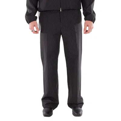Ferragamo High-waisted Wool Pants In Black