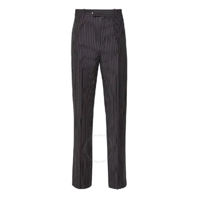 Ferragamo High-waisted Wool Pants In Black