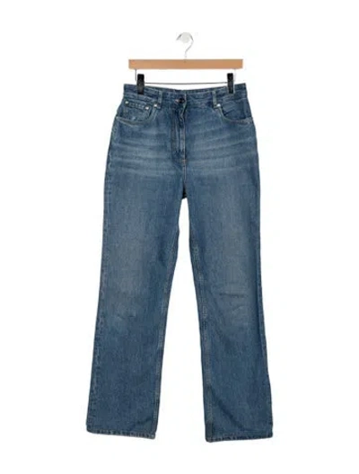 Pre-owned Ferragamo High-rise Flared Jeans In Blue