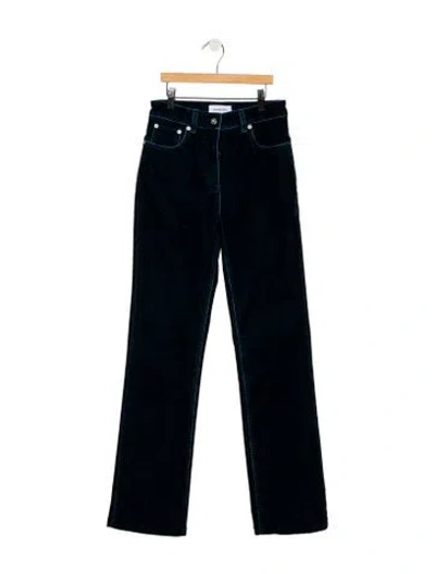 Pre-owned Ferragamo High-rise Straight Leg Jeans In Blue