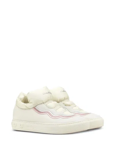 Ferragamo High-top Ankle Sneaker In White