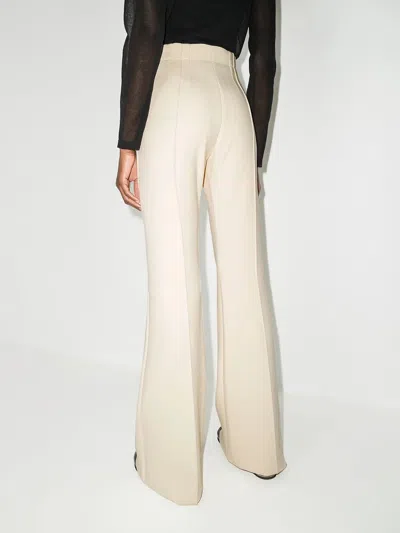 Ferragamo High-waist Flared Trousers In White