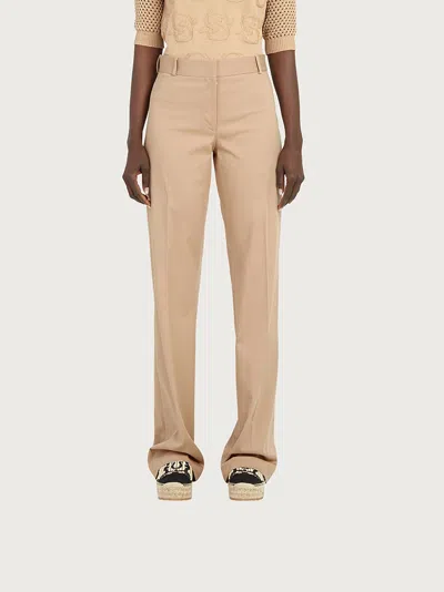 Ferragamo High-waist Trousers In Animal Print