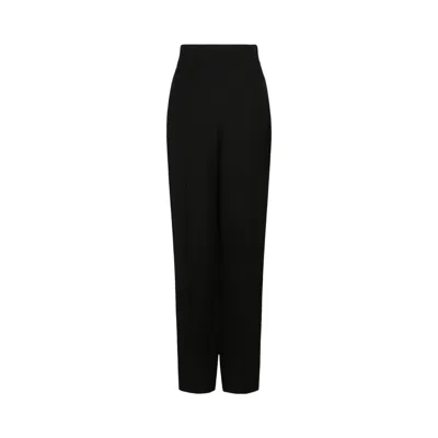 Pre-owned Ferragamo High-waisted Wide-leg Pants 'black' | Women's Size 42