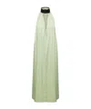 Ferragamo Woman Dress With Contrasting Collar In Green