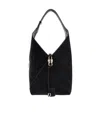 Ferragamo Slouchy Suede Hobo Bag In Black