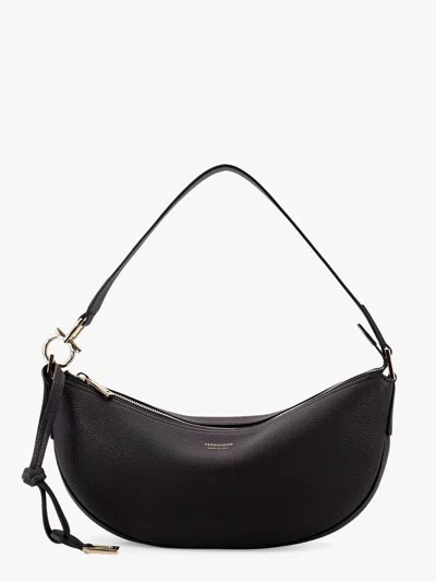 FERRAGAMO HOBO BAG S HAMMERED LEATHER SHOULDER BAG