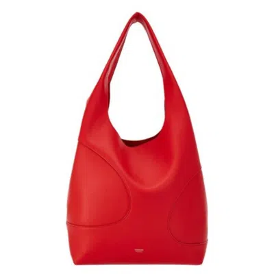 Ferragamo Hobo Bag With Cut-out Detailing In Red
