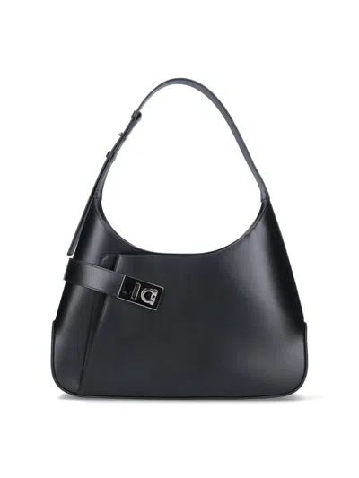 Ferragamo "hobo L" Shoulder Bag – Black