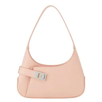 Ferragamo Hobo M Shoulder Bag In Pink
