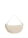 Ferragamo Sand Leather Shoulder Bag In Beige/khaki