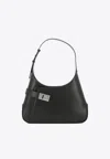 Ferragamo Hobo Gancini-buckle Shoulder Bag In Black