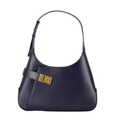 Ferragamo Hobo Shoulder Bag In Black