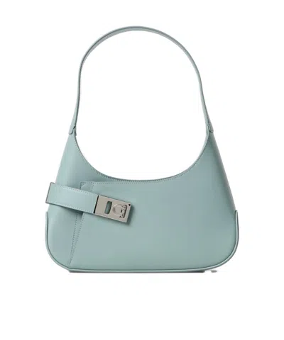 Ferragamo Hobo Shoulder Bag In Gray