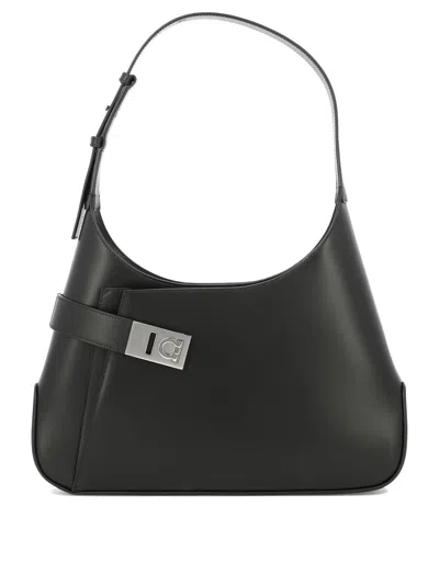 Ferragamo Hobo Shoulder Bag Shoulder Bags Black