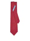 Ferragamo Hockey-print Silk Tie In Red